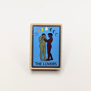 Gay Tarot Card "The Lovers" Wooden Pin Badge