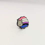 Gender Fluid Flag Sheep Enamel Pin Badge