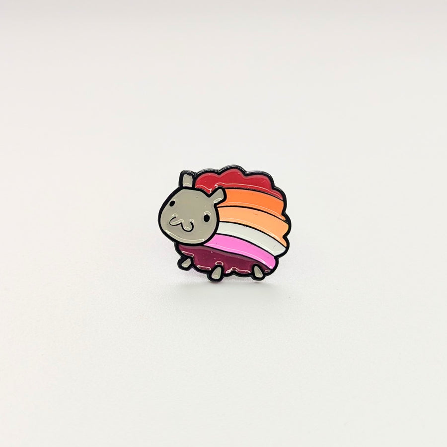 Lesbian Flag Sheep Enamel Pin Badge