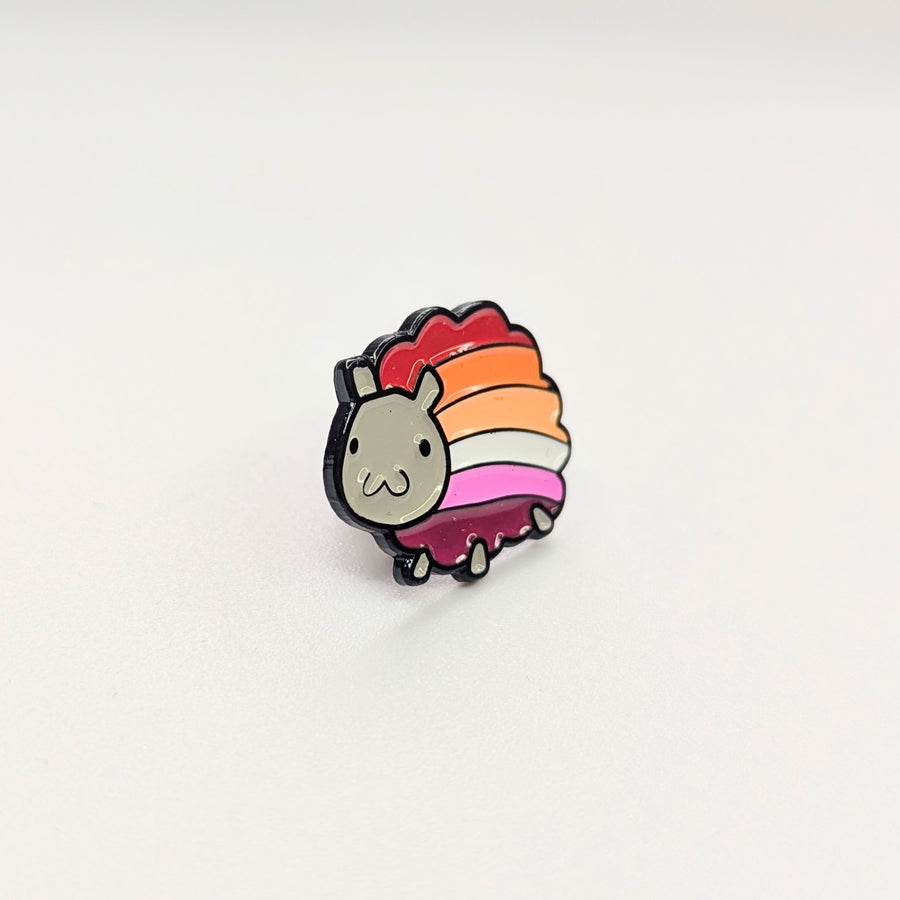 Lesbian Flag Sheep Enamel Pin Badge