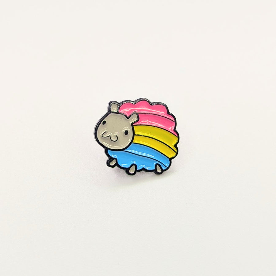 Pansexual Flag Sheep Enamel Pin Badge