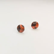 Marbled Autumnal Circle Stud Earrings