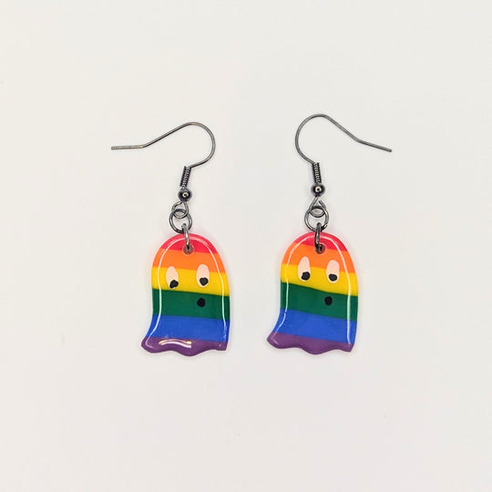 Rainbow Ghost Earrings