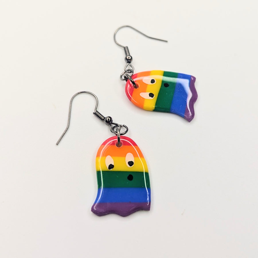 Rainbow Ghost Earrings