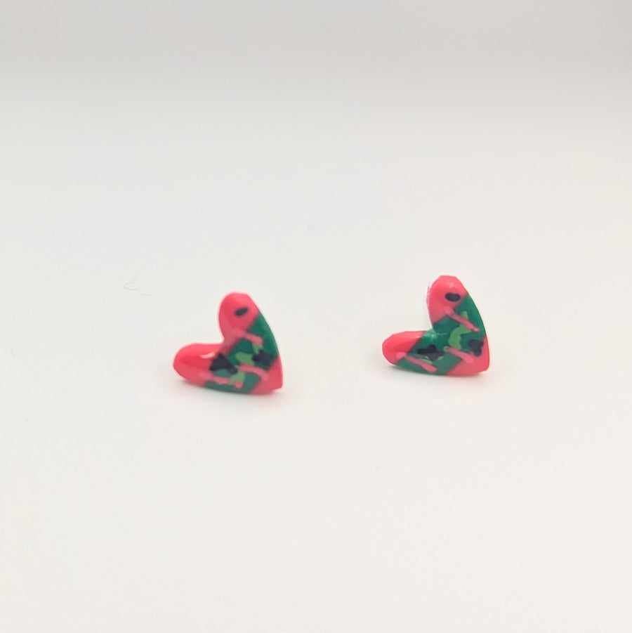 Nightmare on Elm Street Inspired Cute Heart Stud Earrings