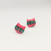 Nightmare on Elm Street Inspired Cat Face Stud Earrings