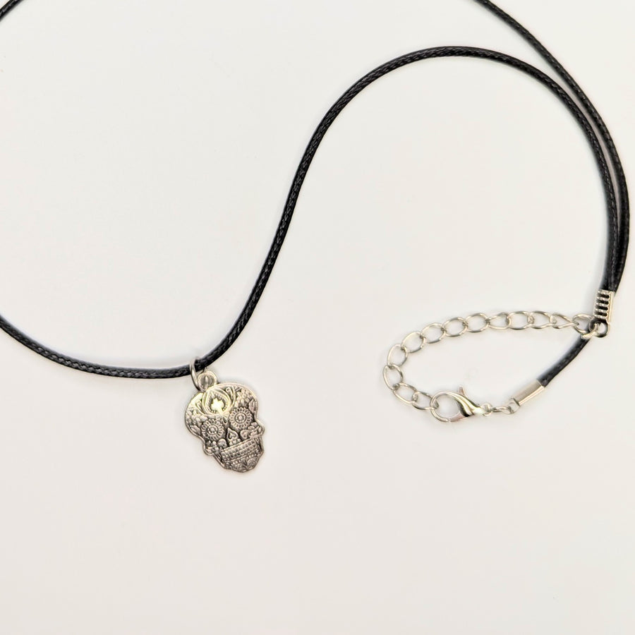 Candy Skull Charm Necklace