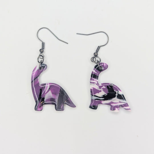 LGBTQ+ Pride Incognito Asexual Dinosaur Polymer Clay Earrings