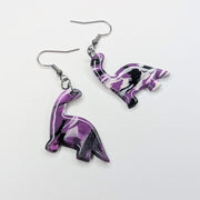 LGBTQ+ Pride Incognito Asexual Dinosaur Polymer Clay Earrings