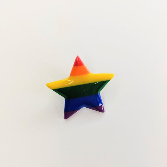 Pride Rainbow Star Badge, LGBTQ+ Cat Jewellery