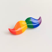 Rainbow Moustache Badge