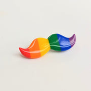 Rainbow Moustache Badge