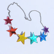 Pride Rainbow Acrylic Star Necklace, LGBTQ+ Jewellery