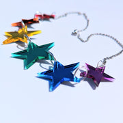 Pride Rainbow Acrylic Star Necklace, LGBTQ+ Jewellery