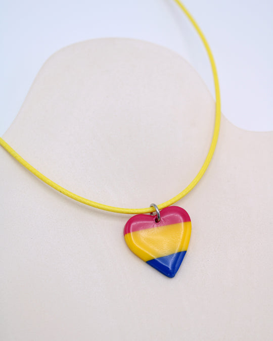 Pansexual Heart Necklace