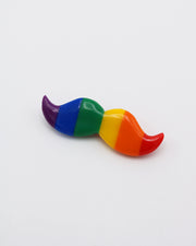 Rainbow Moustache Badge