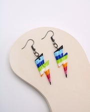 LGBTQ+ Queer Flag Lightning Bolts, Pride Jewellery