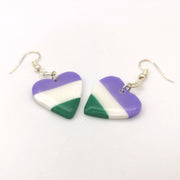 LGBTQ+ Earrings Jewellery Gender Queer Heart Drops