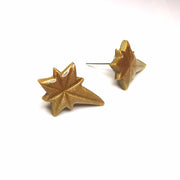 Golden Guiding Star Stud Earrings