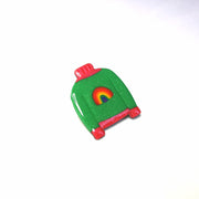Green & Red Woolly Rainbow Jumper Badge