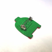 Green & Red Woolly Rainbow Jumper Badge