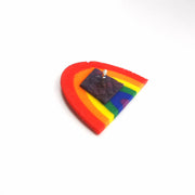 Rainbow Badge Pride Queer LGBTQ+ Jewellery by KelZo Jewellery