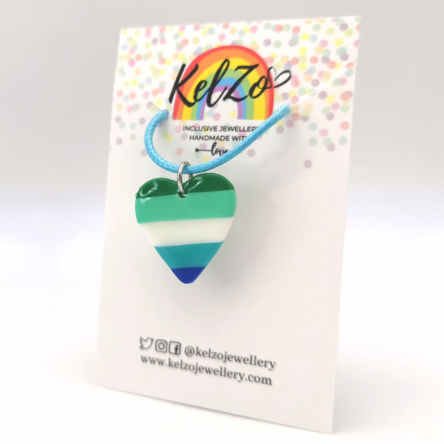 Pride MLM Heart Necklace LGBTQ+ Queer Jewellery