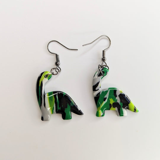 Incognito Aromantic Dinosaur Earrings LGBTQ Queer Jewellery