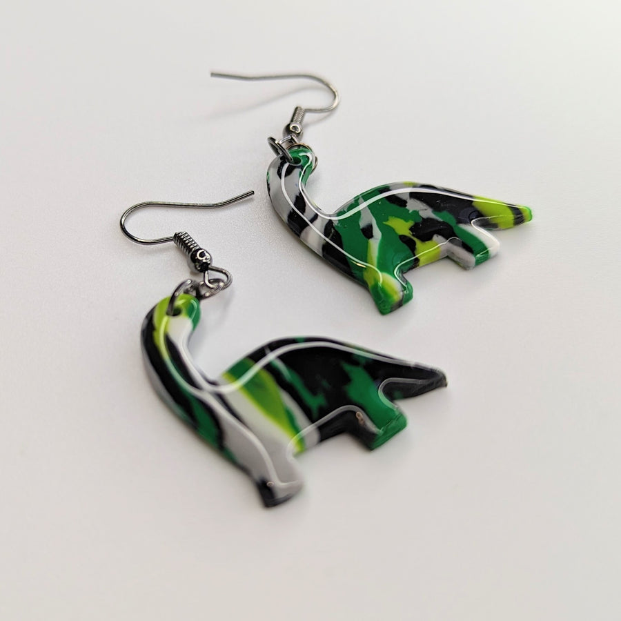 Incognito Aromantic Dinosaur Earrings LGBTQ Queer Jewellery