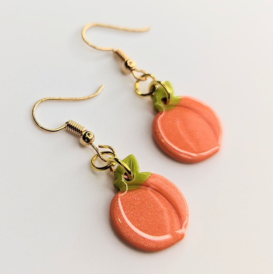 Cute Peach Drop Earrings