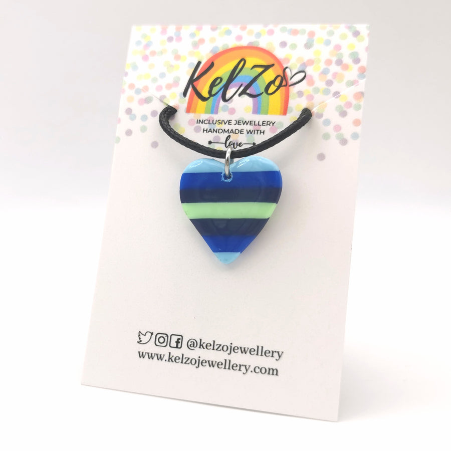 Rainbow LGBTQ+ PRIDE Boy Flux Heart Necklace